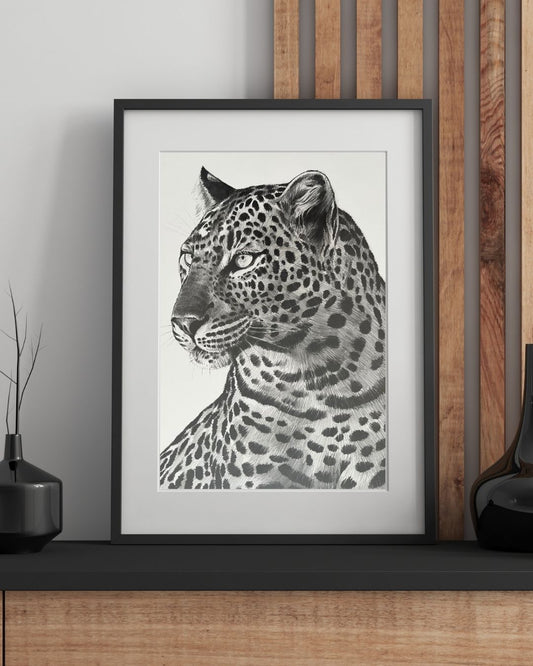 8x10 Leopard Art Print image 1