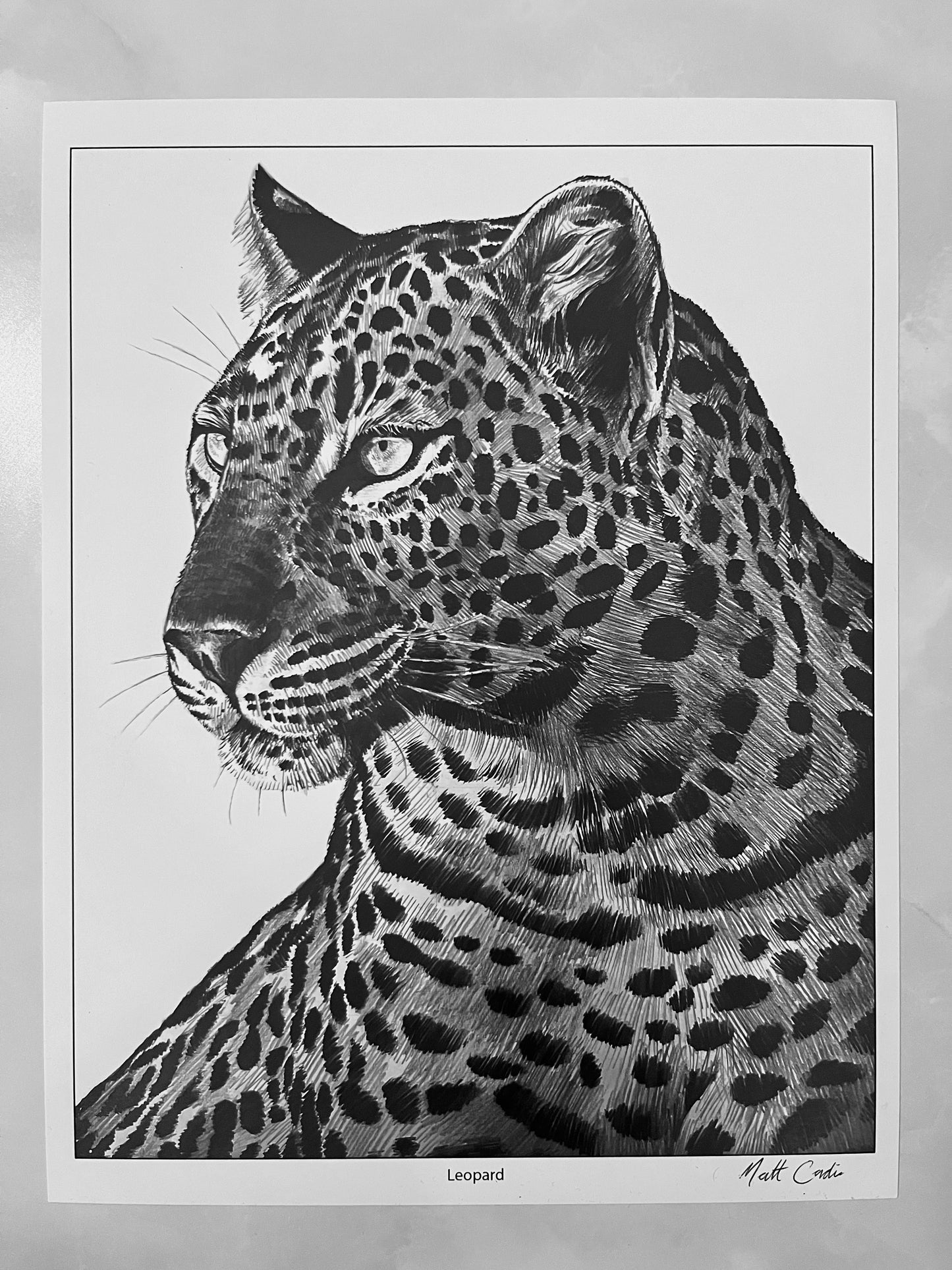 8x10 Leopard Art Print image 3
