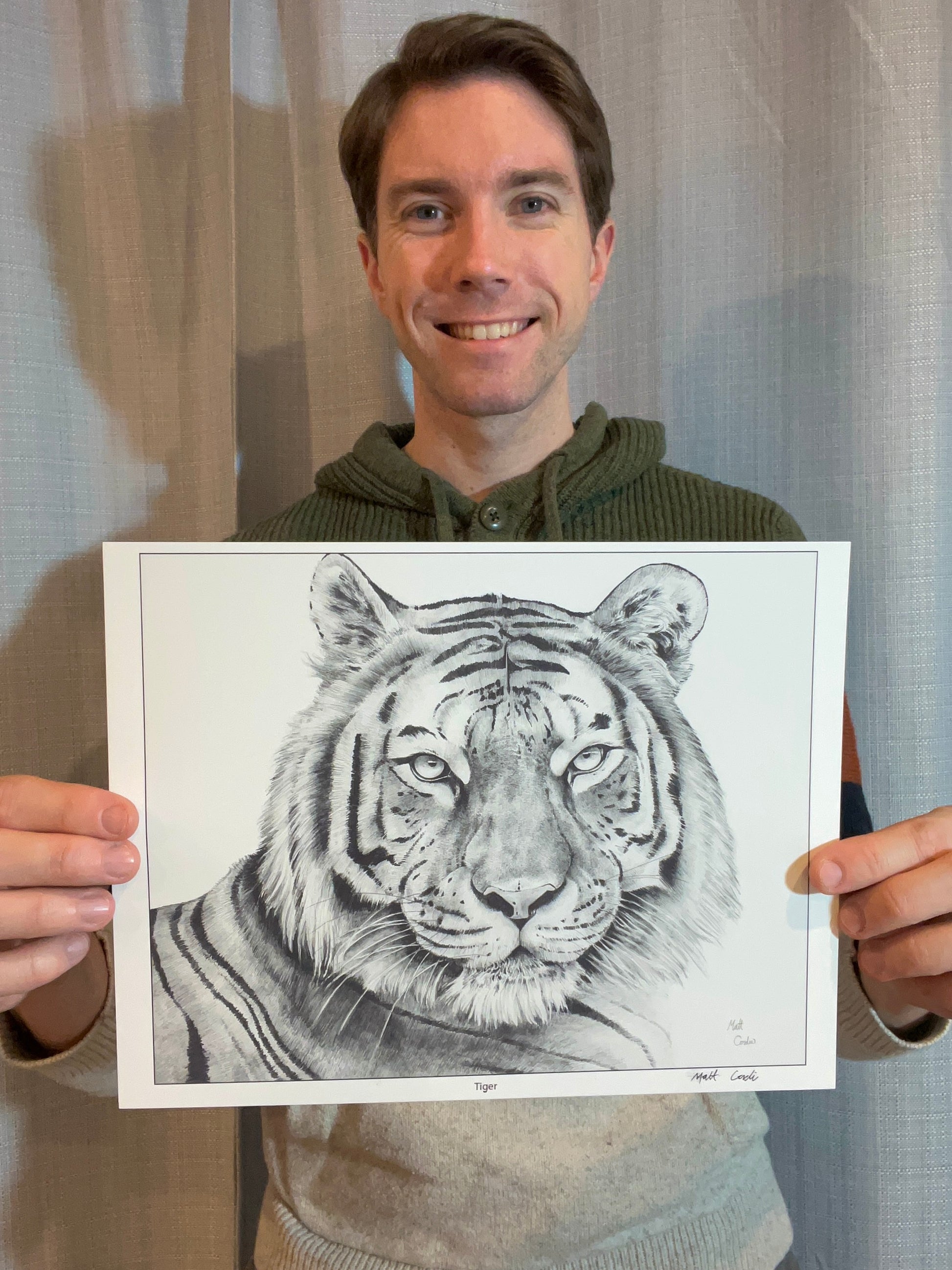 8x10 Tiger Art Print image 1