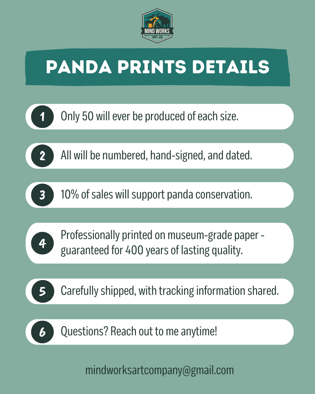 Pandas | Limited Edition Print image 3