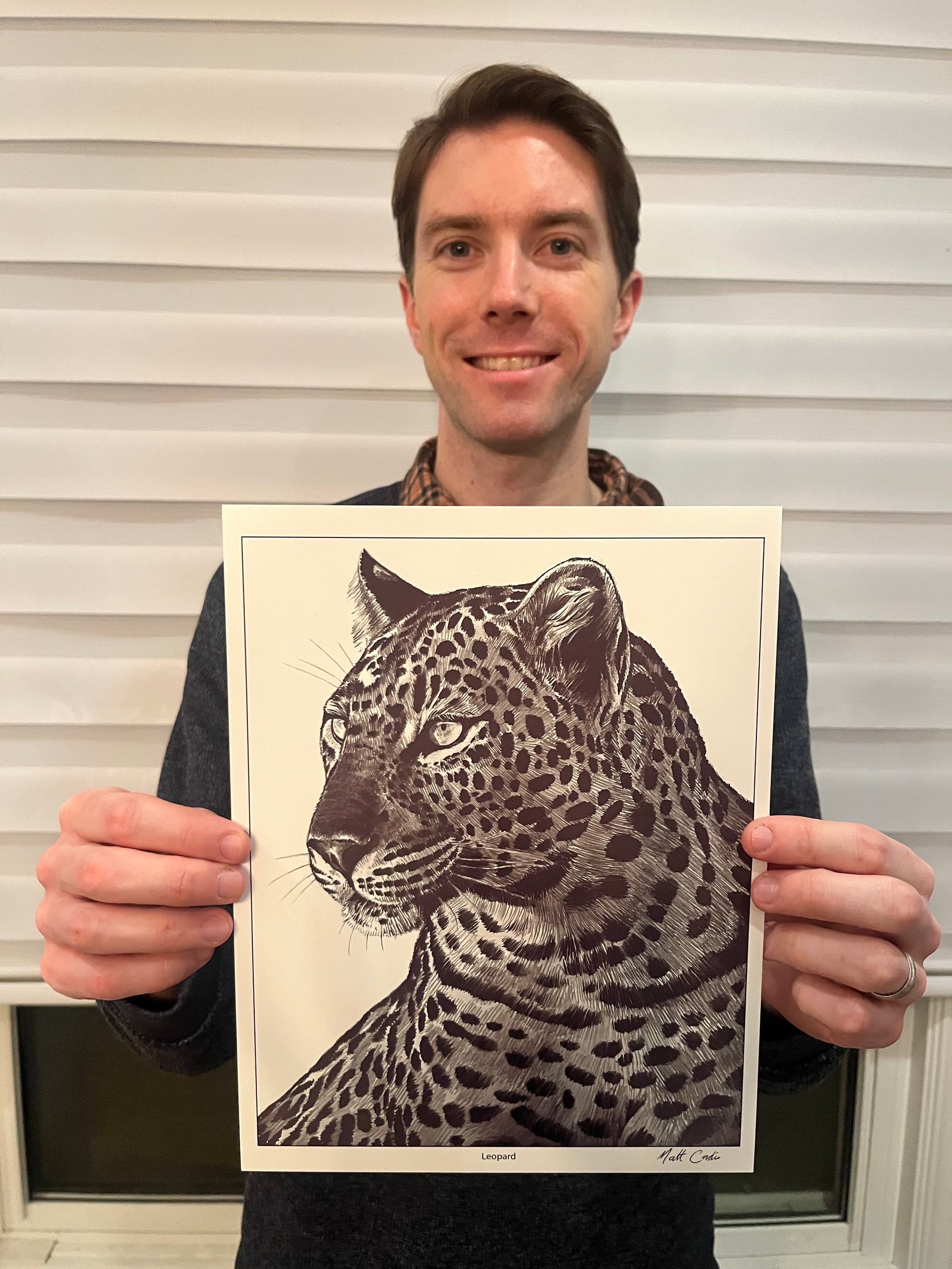 8x10 Leopard Art Print image 2